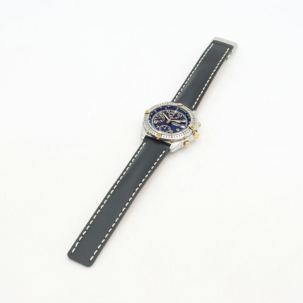 内部点検済 BREITLING ブライトリング クロノマット ビコロ B13352 クロノグラフ デイト 100m防水 黒 ブラック SS ステンレス YG イエローゴールド コンビ 純正尾錠 メンズ 自動巻き【6ヶ月保証】【腕時計】【中古】