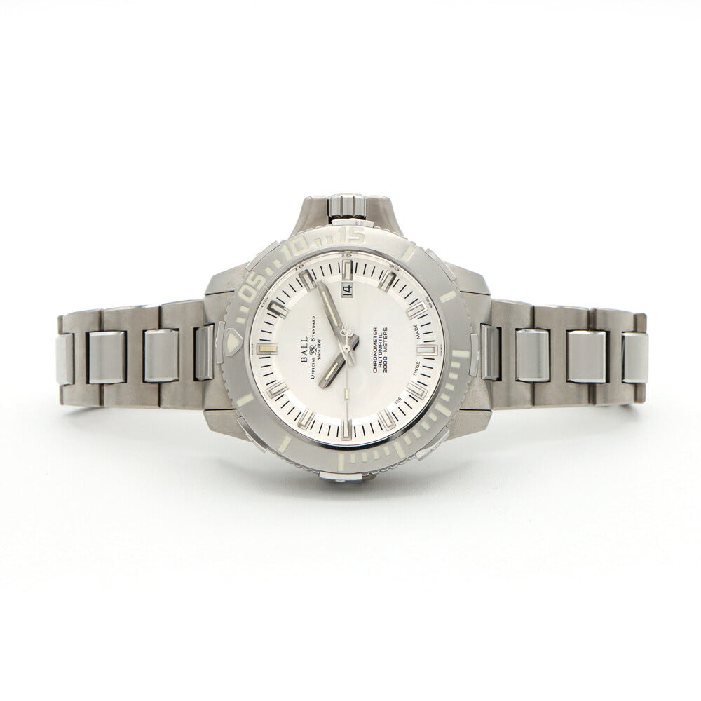BALL ボール ウォッチ エンジニア ハイドロカーボン ディープクエスト DM3000A-SCJ-SL 3000m防水 クロノメーター デイト シルバー SS ステンレス Ti チタン メンズ 自動巻き【6ヶ月保証】【腕時計】【中古】