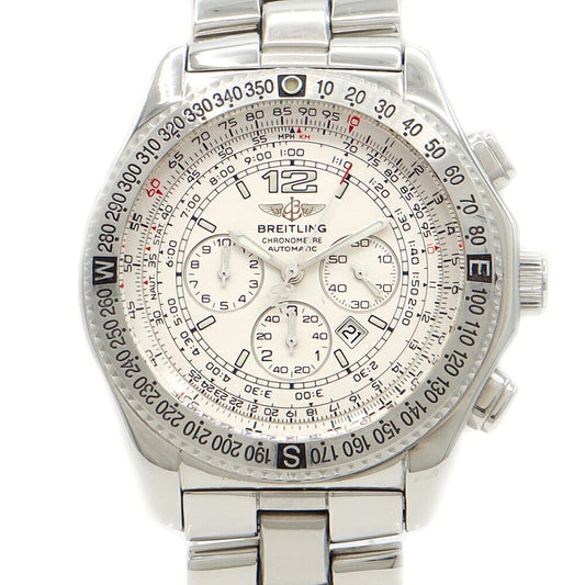 内部点検済 BREITLING ブライトリング プロフェッショナル B-2 クロノグラフ A42362 デイト 100m防水 シルバー SS ステンレス メンズ 自動巻き【6ヶ月保証】【腕時計】【中古】