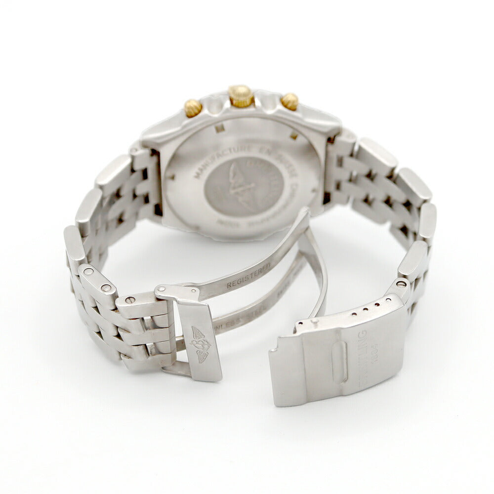 内部点検済 BREITLING ブライトリング クロノマット ビコロ B13050 クロノグラフ デイト 100m防水 赤 ワインレッド SS ステンレス YG イエローゴールド コンビ メンズ 自動巻き【6ヶ月保証】【腕時計】【中古】