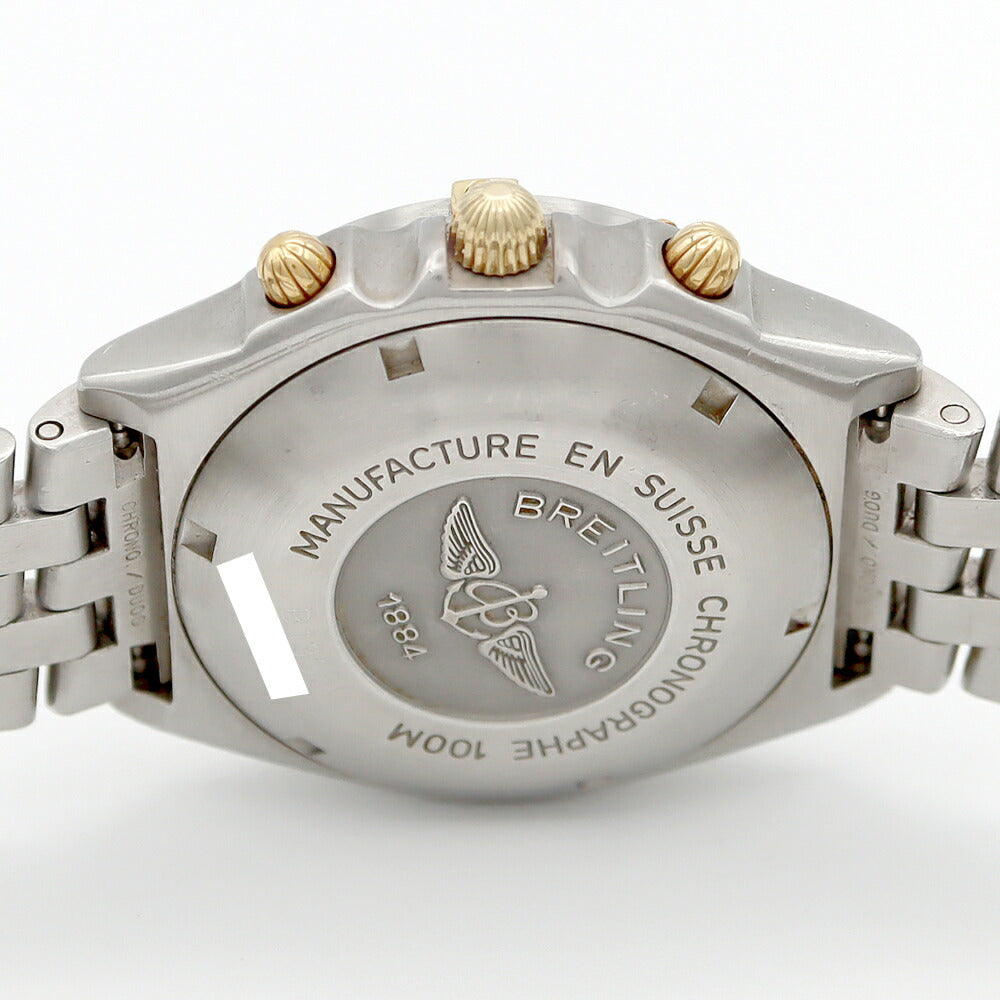 内部点検済 BREITLING ブライトリング クロノマット ビコロ B13050 クロノグラフ デイト 100m防水 赤 ワインレッド SS ステンレス YG イエローゴールド コンビ メンズ 自動巻き【6ヶ月保証】【腕時計】【中古】