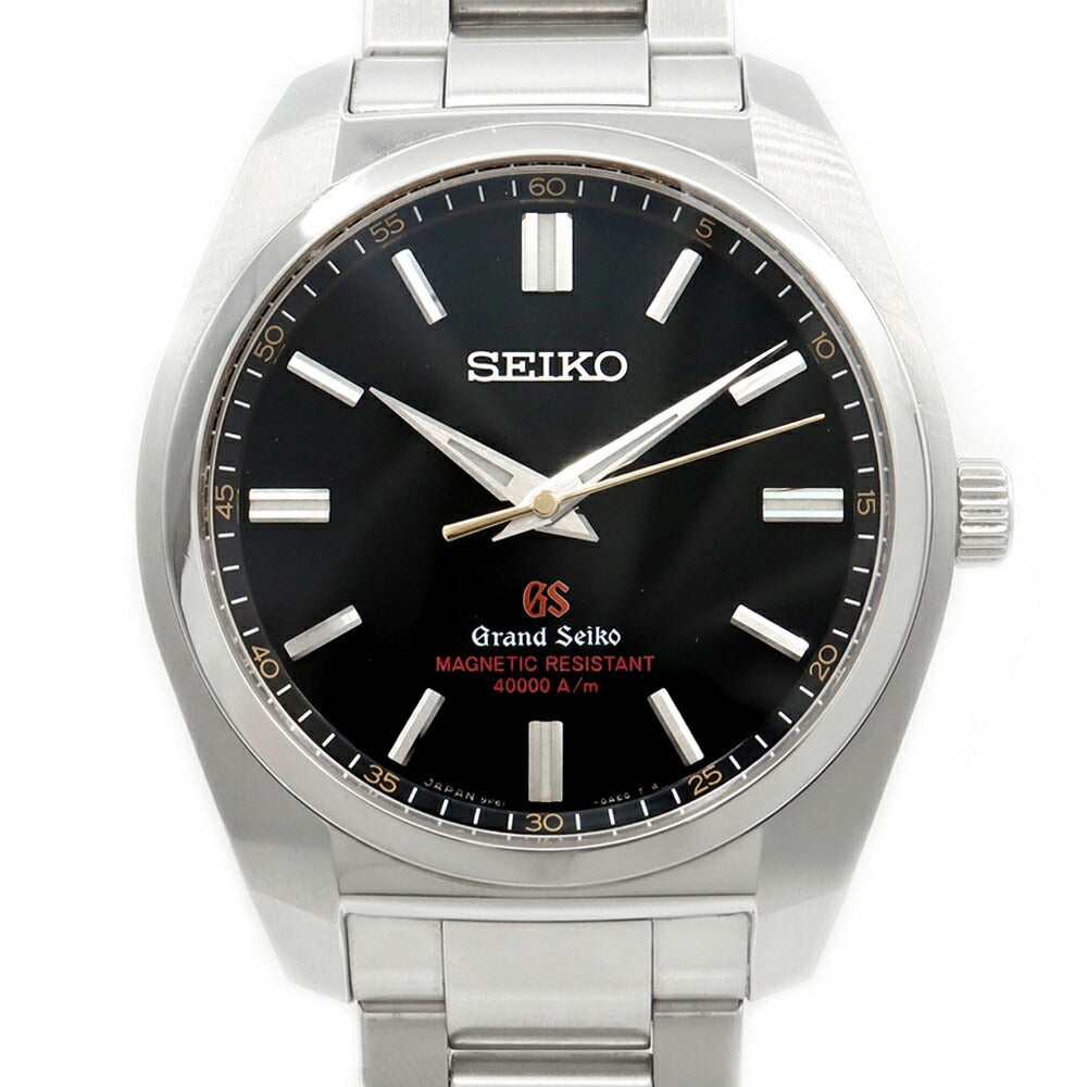 電池交換済 SEIKO セイコー GS グランドセイコー 強化耐磁モデル 500本限定 9F61-0AE0 100m防水 黒 ブラック SS ステンレス メンズ クォーツ【6ヶ月保証】【腕時計】【中古】