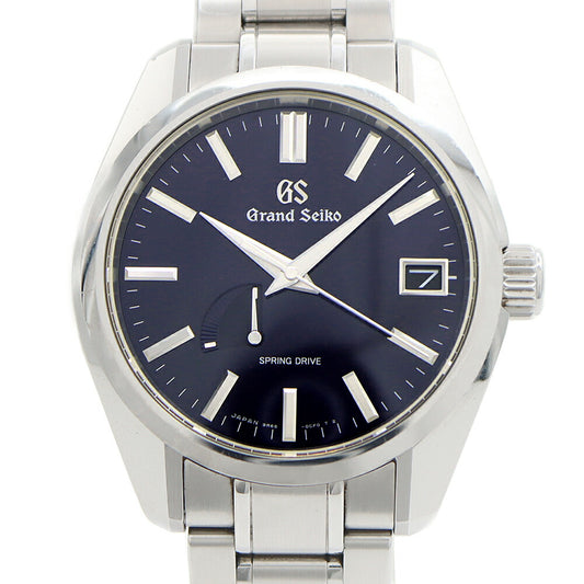 SEIKO セイコー GS グランドセイコー スプリングドライブ 9R65-0CV0 100m防水 裏スケ パワーリザーブ デイト 青 ミッドナイトブルー SS ステンレス メンズ 自動巻き【6ヶ月保証】【腕時計】【中古】