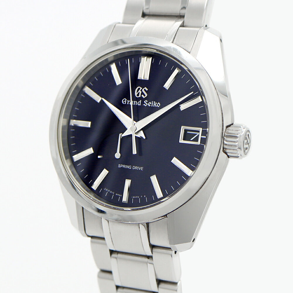 SEIKO セイコー GS グランドセイコー スプリングドライブ 9R65-0CV0 100m防水 裏スケ パワーリザーブ デイト 青 ミッドナイトブルー SS ステンレス メンズ 自動巻き【6ヶ月保証】【腕時計】【中古】