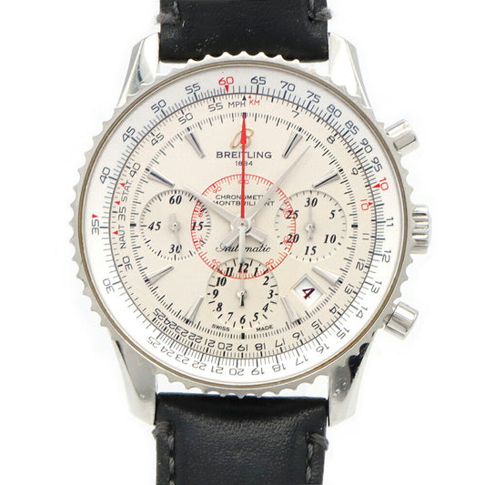 BREITLING Navitimer Montbrillant 01 Limited Limited to 2000 pieces worldwide AB0131 Date Back Slot Chronograph Silver SS Stainless Steel Genuine Buckle Men's Automatic Winding [6 Month Warranty] [Watch] [Used]