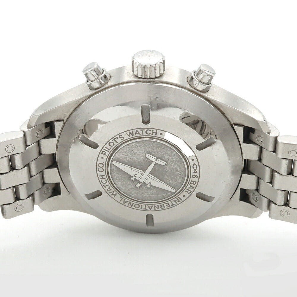 IWC インターナショナルウォッチカンパニー パイロットウォッチ クロノグラフ IW377701 デイデイト スモールセコンド 黒 ブラック SS ステンレス メンズ 自動巻き【6ヶ月保証】【腕時計】【中古】