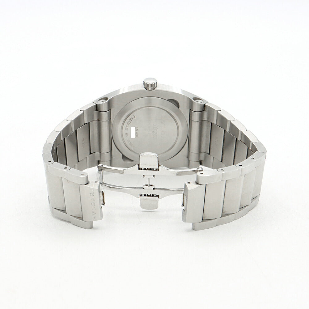BVLGARI ブルガリ エルゴン EG40S デイト 黒 ブラック SS ステンレス メンズ 自動巻き【6ヶ月保証】【腕時計】【中古】