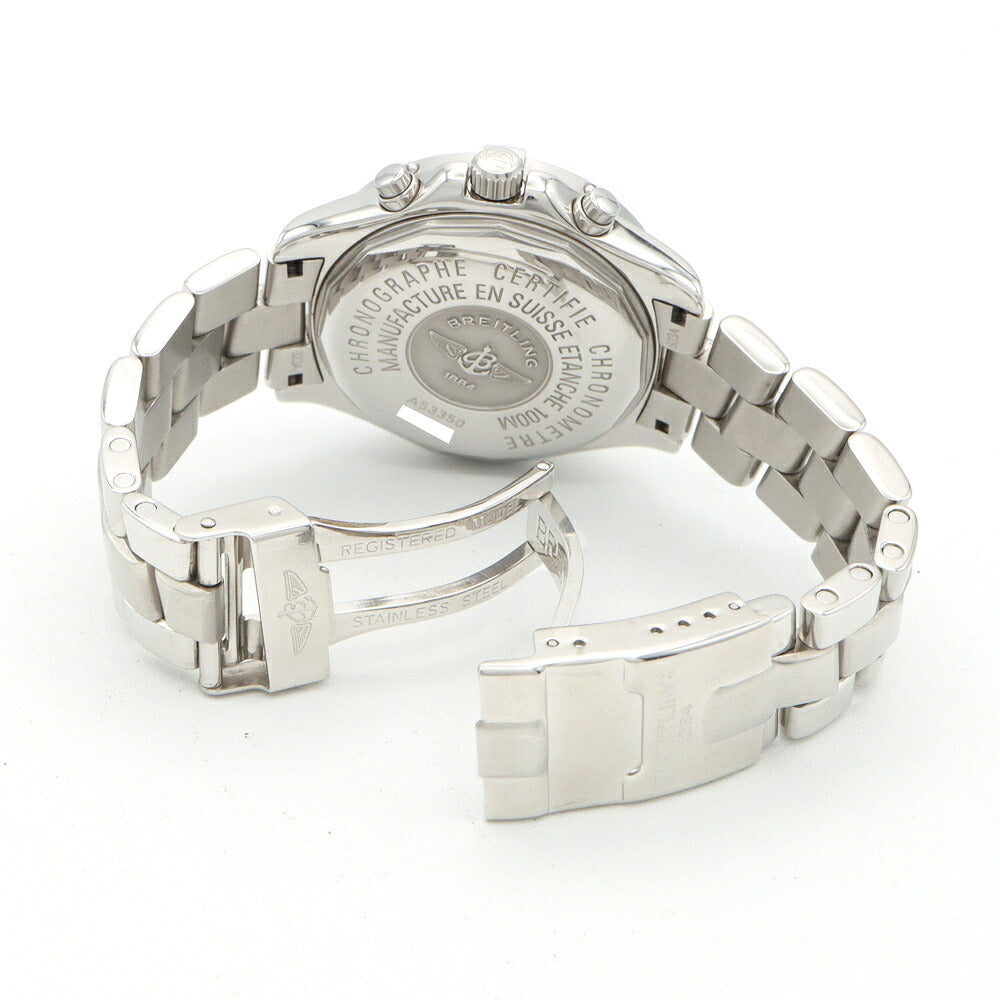 電池交換済 BREITLING ブライトリング コルト クロノオーシャン A53350 クロノグラフ デイト 100m防水 シルバー SS ステンレス メンズ クォーツ【6ヶ月保証】【腕時計】【中古】