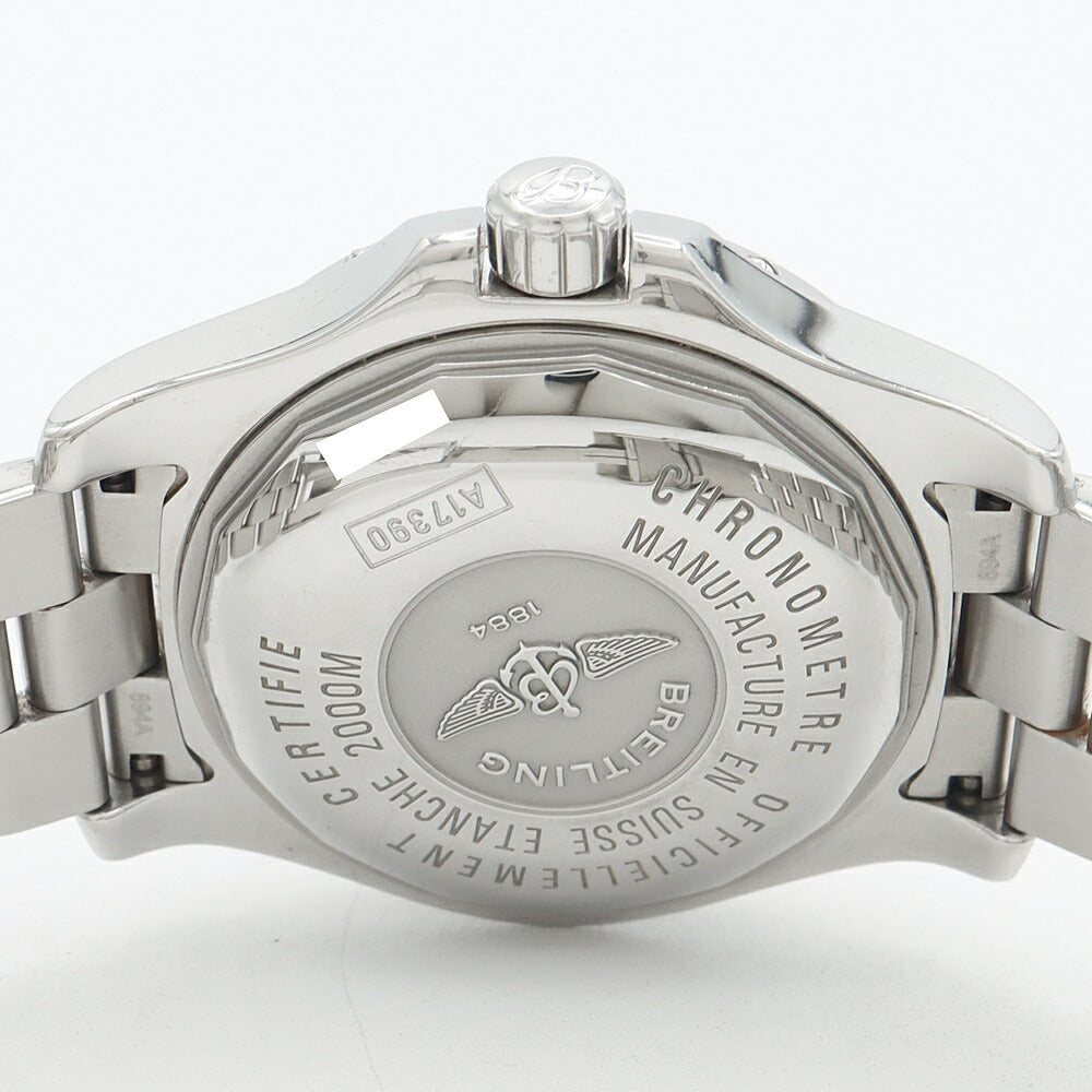 BREITLING ブライトリング スーパーオーシャン スチールフィッシュ A17390 デイト 2000m防水 黒 ブラック SS ステンレス メンズ 自動巻き スティールフィッシュ【6ヶ月保証】【腕時計】【中古】