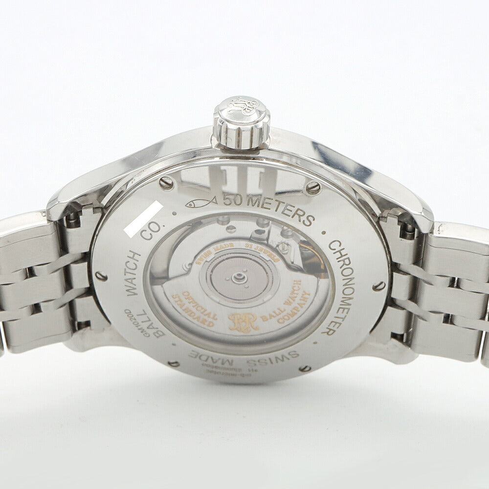 BALL ボール ウォッチ トレインマスター クリーブランドエクスプレス デュアルタイム GM1020D-SCJ-BK デイト 50m防水 黒 ブラック SS ステンレス メンズ 自動巻き【6ヶ月保証】【腕時計】【中古】