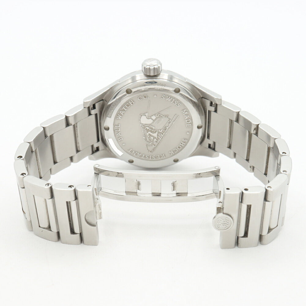 内部点検済 BALL ボール ウォッチ ストークマン レーサー NM2088CS2J デイト 100m防水 白 ホワイト SS ステンレス メンズ 自動巻き【6ヶ月保証】【腕時計】【中古】