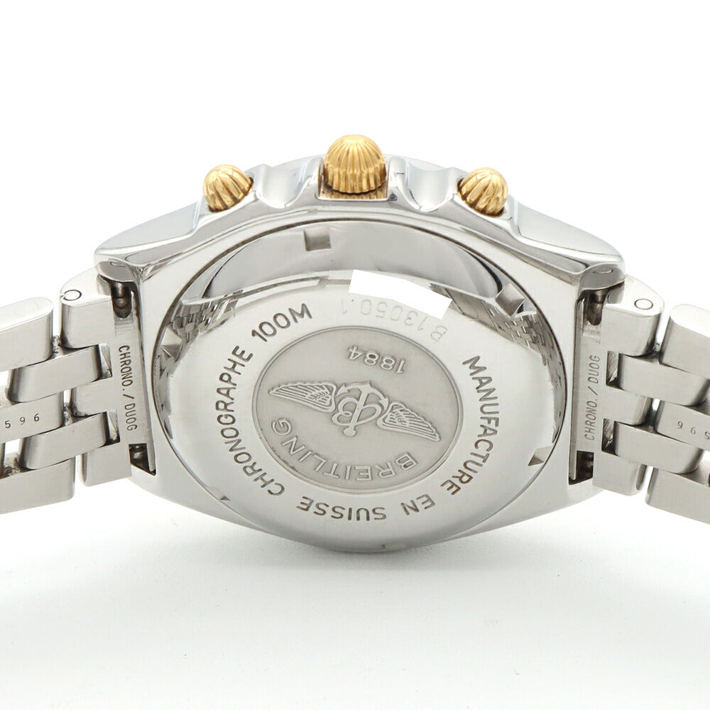 内部点検済 BREITLING ブライトリング クロノマット ビコロ B13050 クロノグラフ デイト 100m防水 黒 ブラック SS ステンレス YG イエローゴールド コンビ メンズ 自動巻き【6ヶ月保証】【腕時計】【中古】