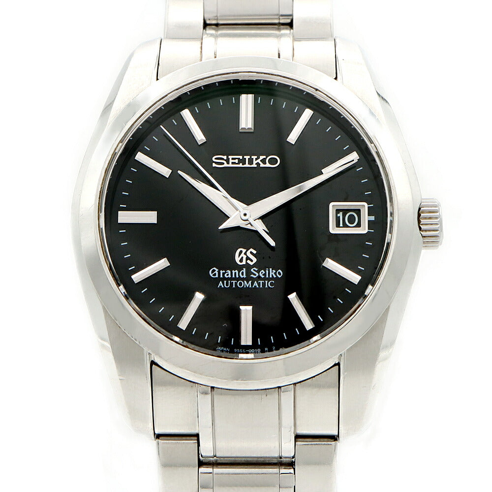 SEIKO セイコー グランドセイコー GS メカニカル 9S55-0010 デイト 100m防水  黒 ブラック SS ステンレス メンズ 自動巻き【6ヶ月保証】【腕時計】【中古】