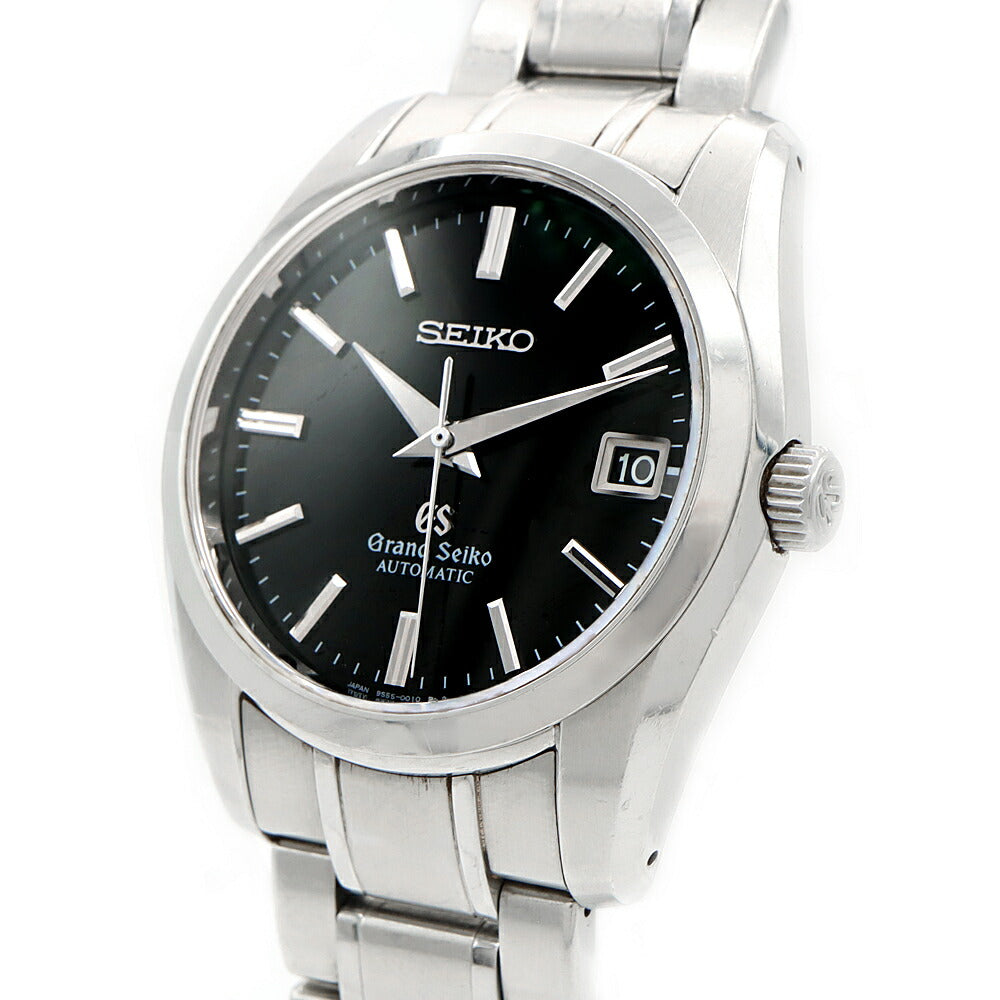 SEIKO セイコー グランドセイコー GS メカニカル 9S55-0010 デイト 100m防水  黒 ブラック SS ステンレス メンズ 自動巻き【6ヶ月保証】【腕時計】【中古】
