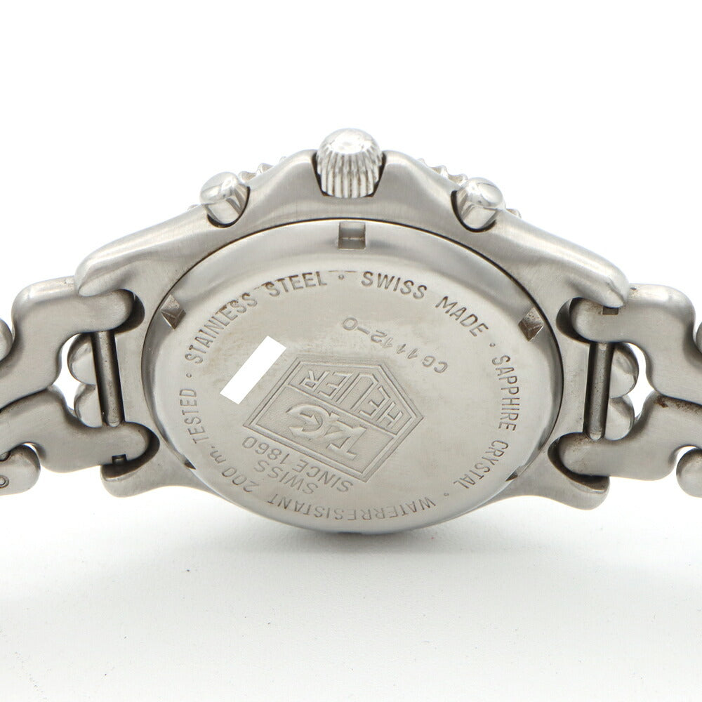 電池交換済 TAG Heuer タグホイヤー S/el セルシリーズ クロノグラフ CG1112 デイト 200m防水 白 ホワイト SS ステンレス メンズ クォーツ【6ヶ月保証】【腕時計】【中古】