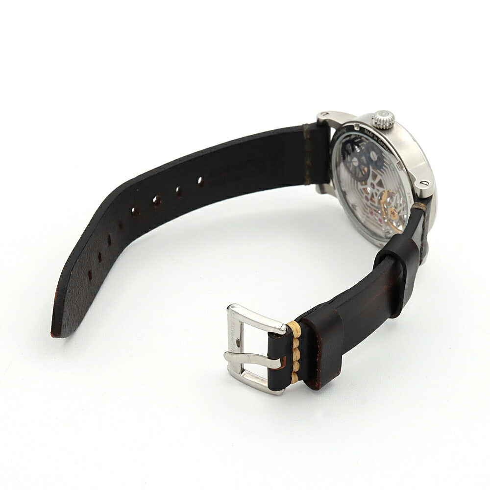 内部点検済 SCHAUMBURG WATCH シャウボーグ ウォッチ ウニカトリウム アラネア ARANEA スケルトン SS ステンレス 純正ベルト 純正尾錠 メンズ 手巻き 【6ヶ月保証】【腕時計】【中古】