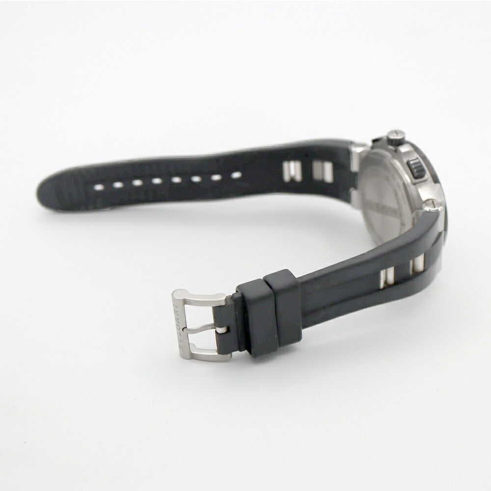 BVLGARI ブルガリ ディアゴノ クロノグラフ DG42SCCH デイト 100m防水 黒 ブラック CE セラミック SS ステンレス 純正ベルト 純正尾錠 メンズ 自動巻き【6ヶ月保証】【腕時計】【中古】