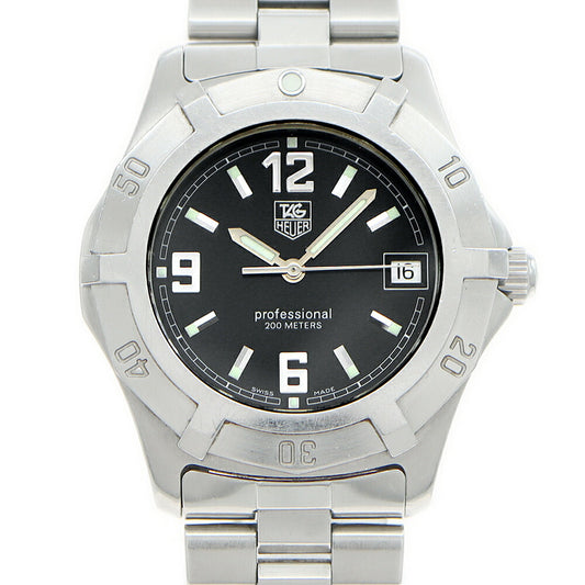 Battery replaced TAG Heuer 2000 Exclusive WN1110 Date 200m waterproof black SS stainless steel men's quartz [6 months warranty] [watch] [used]