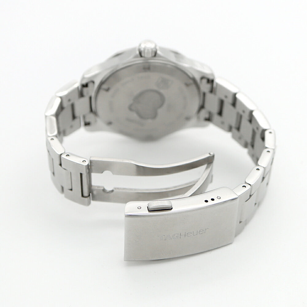 電池交換済 TAG Heuer タグホイヤー アクアレーサー WAP1110 BA0831 デイト 300m防水 黒 ブラック SS ステンレス メンズ クォーツ【6ヶ月保証】【腕時計】【中古】