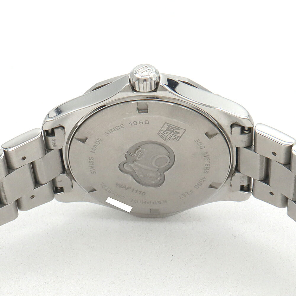 電池交換済 TAG Heuer タグホイヤー アクアレーサー WAP1110 BA0831 デイト 300m防水 黒 ブラック SS ステンレス メンズ クォーツ【6ヶ月保証】【腕時計】【中古】