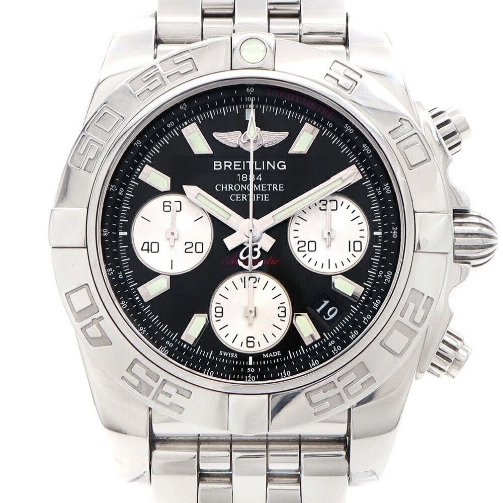 BREITLING ブライトリング クロノマット 41 クロノグラフ AB0140 デイト 300m防水 黒 ブラック SS ステンレス メンズ 自動巻き【6ヶ月保証】【腕時計】【中古】