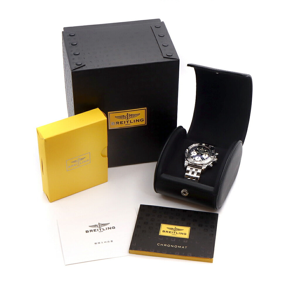 BREITLING ブライトリング クロノマット 41 クロノグラフ AB0140 デイト 300m防水 黒 ブラック SS ステンレス メンズ 自動巻き【6ヶ月保証】【腕時計】【中古】