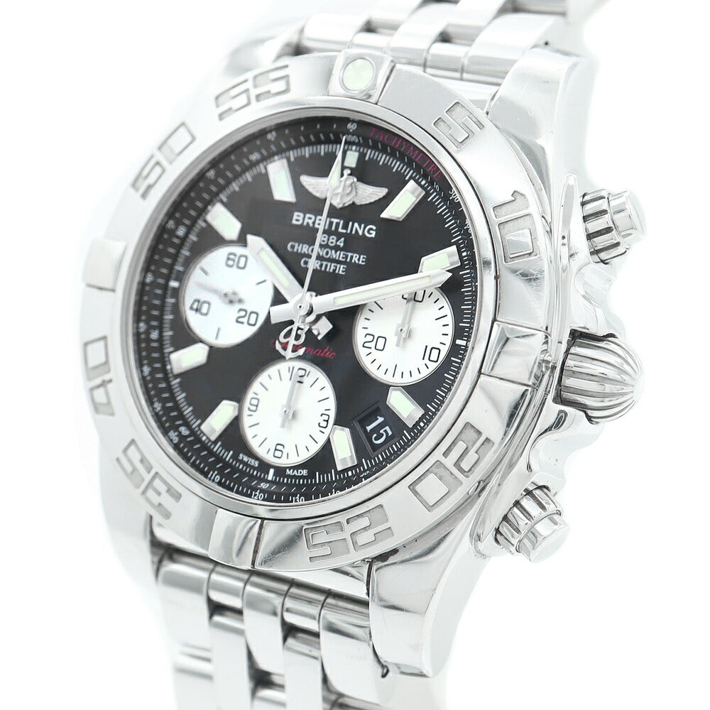 BREITLING ブライトリング クロノマット 41 クロノグラフ AB0140 デイト 300m防水 黒 ブラック SS ステンレス メンズ 自動巻き【6ヶ月保証】【腕時計】【中古】