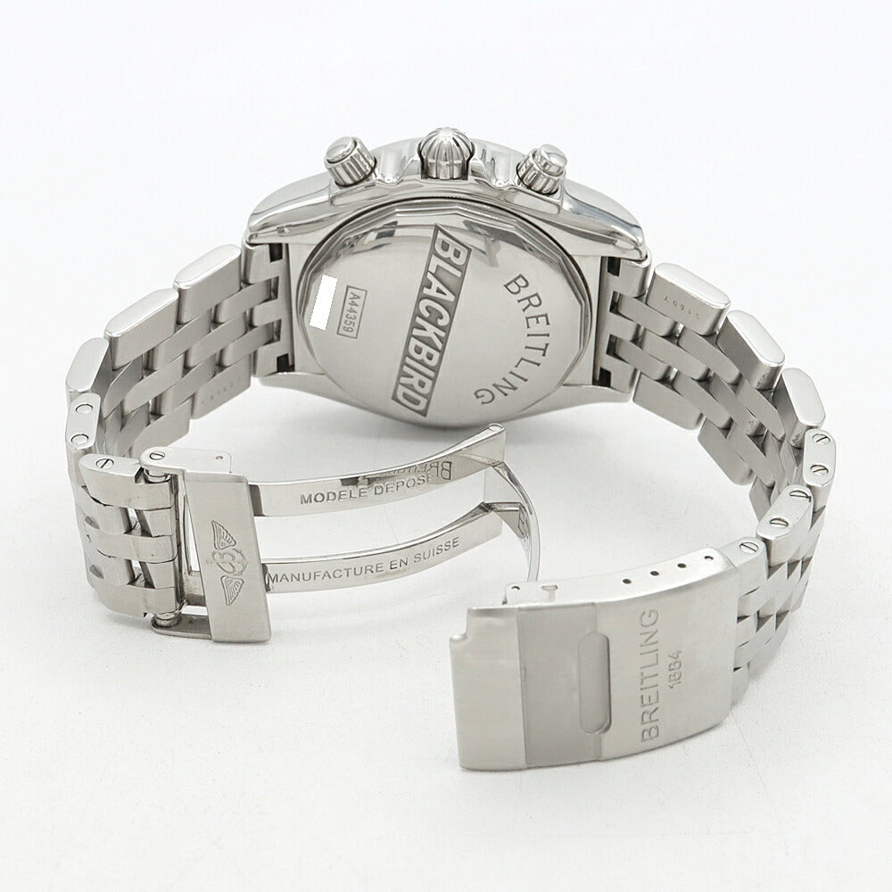 内部点検済 BREITLING ブライトリング クロノマット ブラックバード A44359 クロノグラフ ビッグデイト 300m防水 黒 ブラック SS ステンレス メンズ 自動巻き【6ヶ月保証】【腕時計】【中古】