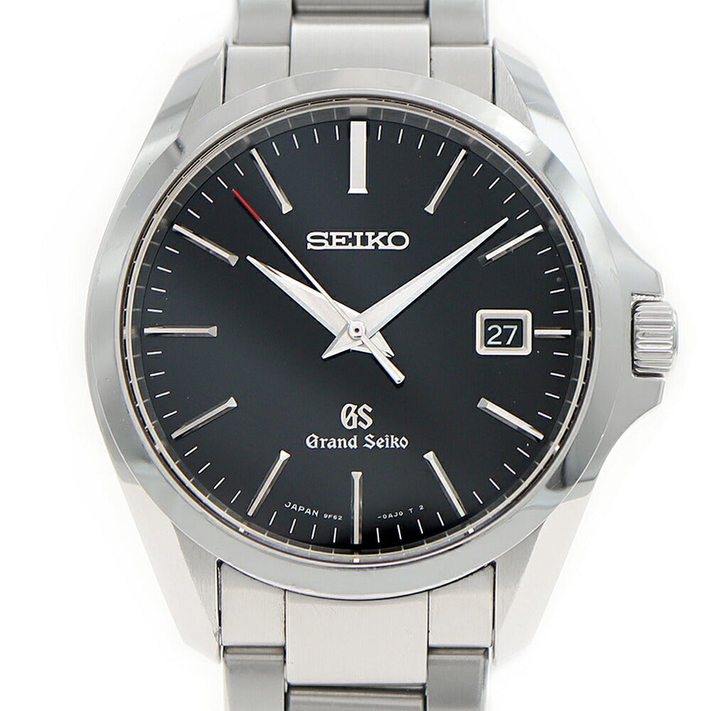 電池交換済 SEIKO セイコー グランドセイコー GS マスターショップ限定 9F62-0AG0 SBGX083 デイト 100m防水 黒 ブラック SS ステンレス メンズ クォーツ【6ヶ月保証】【腕時計】【中古】
