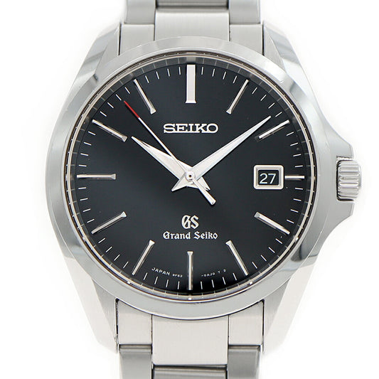 Battery replaced SEIKO Grand Seiko GS Master Shop Limited 9F62-0AG0 SBGX083 Date 100m Water Resistant Black SS Stainless Steel Men's Quartz [6 Month Warranty] [Watch] [Used]