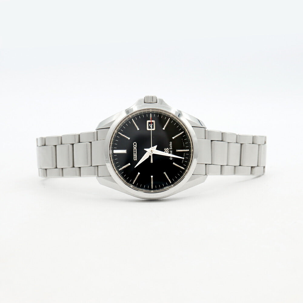電池交換済 SEIKO セイコー グランドセイコー GS マスターショップ限定 9F62-0AG0 SBGX083 デイト 100m防水 黒 ブラック SS ステンレス メンズ クォーツ【6ヶ月保証】【腕時計】【中古】