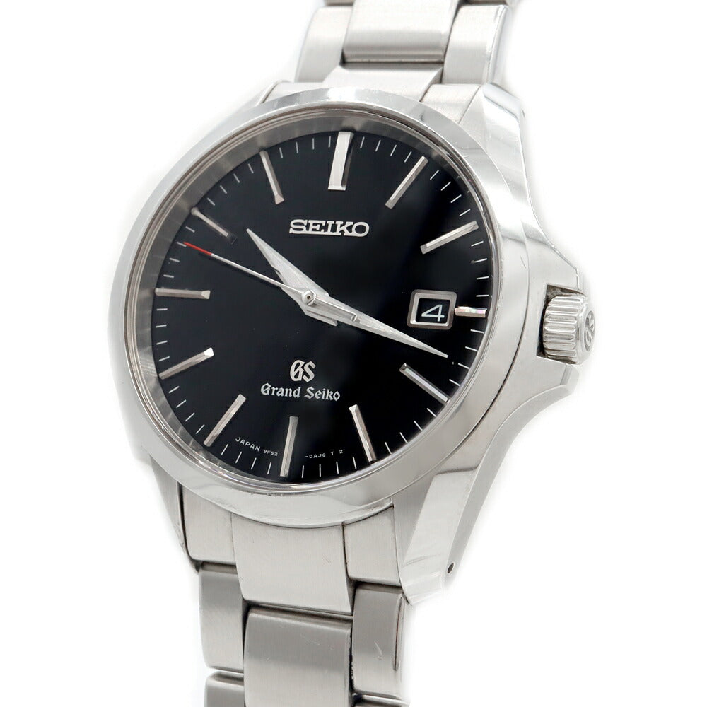 電池交換済 SEIKO セイコー グランドセイコー GS マスターショップ限定 9F62-0AG0 SBGX083 デイト 100m防水 黒 ブラック SS ステンレス メンズ クォーツ【6ヶ月保証】【腕時計】【中古】