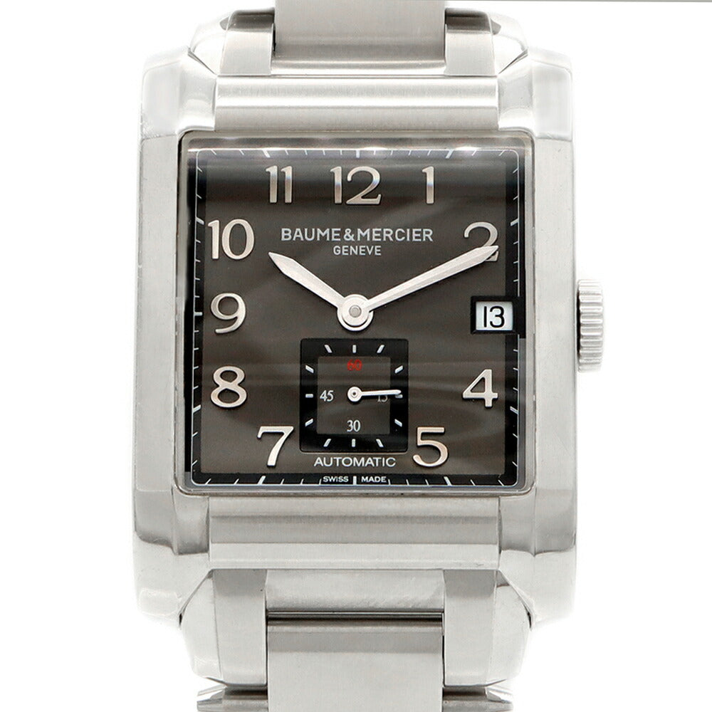 BAUME&MERCIER ボーム&メルシェ ハンプトン 65697 50m防水 スモールセコンド デイト グレー SS ステンレス メンズ 自動巻き【6ヶ月保証】【腕時計】【中古】