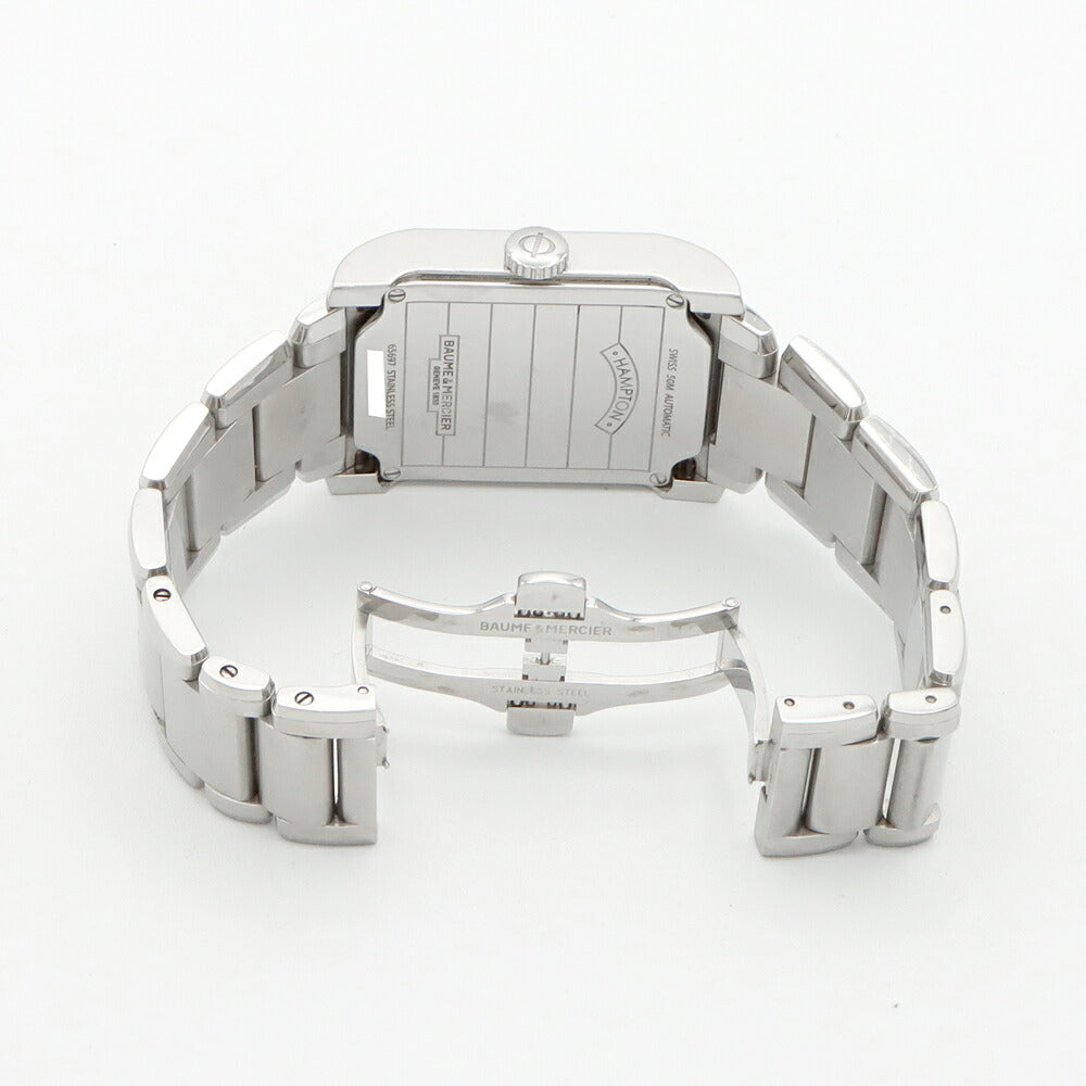 BAUME&MERCIER ボーム&メルシェ ハンプトン 65697 50m防水 スモールセコンド デイト グレー SS ステンレス メンズ 自動巻き【6ヶ月保証】【腕時計】【中古】