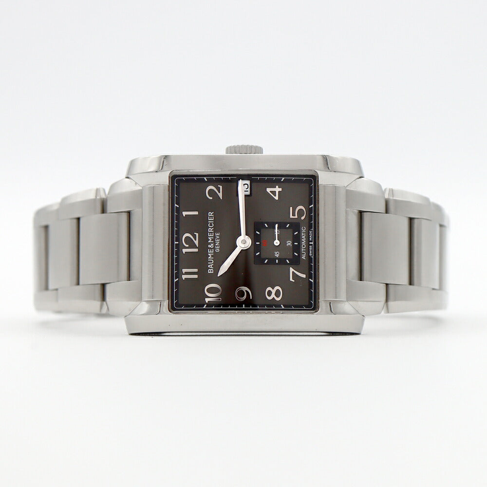 BAUME&MERCIER ボーム&メルシェ ハンプトン 65697 50m防水 スモールセコンド デイト グレー SS ステンレス メンズ 自動巻き【6ヶ月保証】【腕時計】【中古】