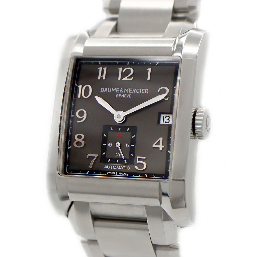 BAUME&MERCIER ボーム&メルシェ ハンプトン 65697 50m防水 スモールセコンド デイト グレー SS ステンレス メンズ 自動巻き【6ヶ月保証】【腕時計】【中古】