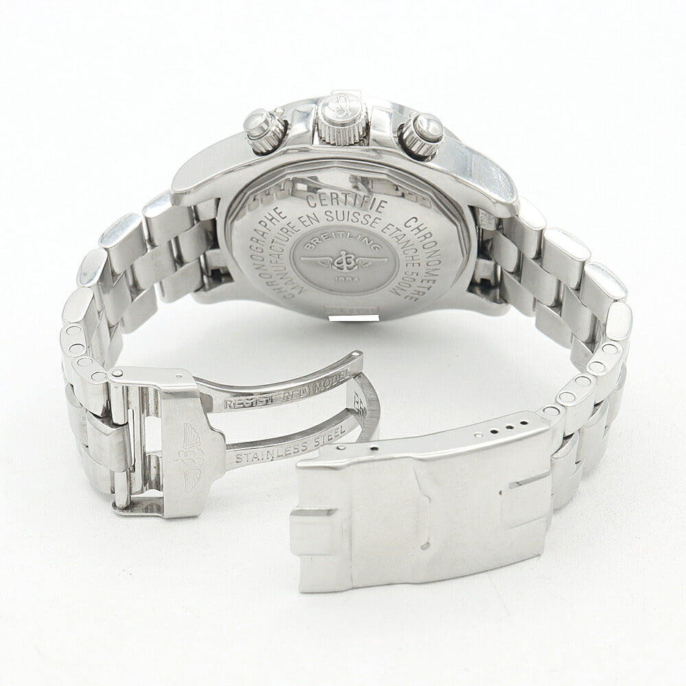 BREITLING ブライトリング スーパーオーシャン クロノグラフ A13340 デイデイト 500m防水 シルバー SS ステンレス メンズ 自動巻き【6ヶ月保証】【腕時計】【中古】