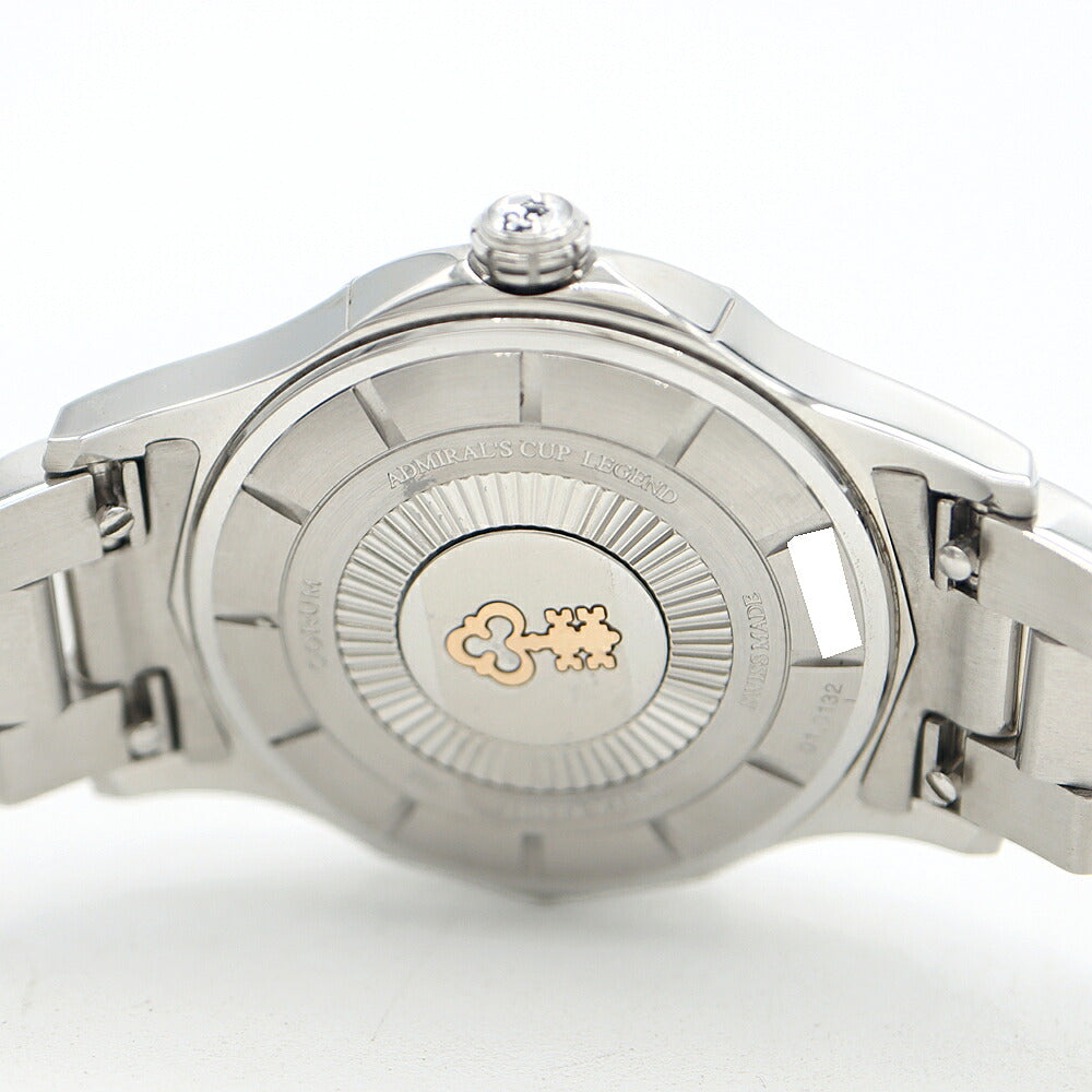 電池交換済 CORUM コルム アドミラル 32 01.0132 A020/03658 50m防水 白 ホワイトシェル SS ステンレス レディース クォーツ【6ヶ月保証】【腕時計】【中古】