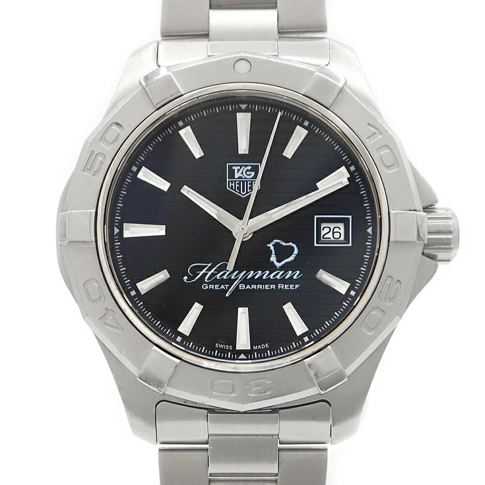 TAG Heuer タグホイヤー アクアレーサー ヘイマンアイランド グレートバリアリーフ 800本限定 WAP201Y 300m防水 デイト ネイビー SS ステンレス メンズ 自動巻き【6ヶ月保証】【腕時計】【中古】