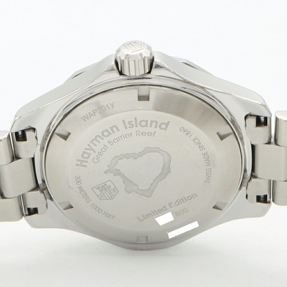TAG Heuer タグホイヤー アクアレーサー ヘイマンアイランド グレートバリアリーフ 800本限定 WAP201Y 300m防水 デイト ネイビー SS ステンレス メンズ 自動巻き【6ヶ月保証】【腕時計】【中古】
