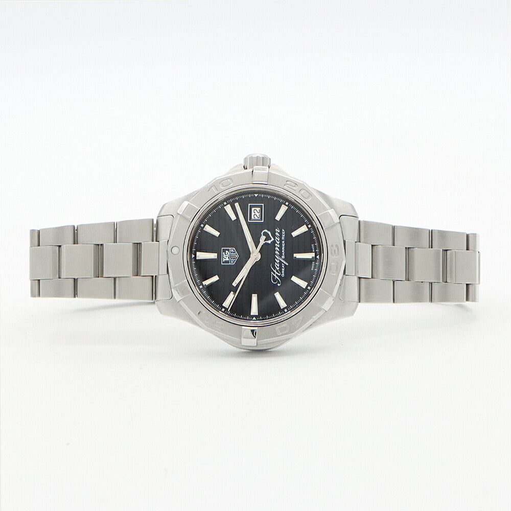 TAG Heuer タグホイヤー アクアレーサー ヘイマンアイランド グレートバリアリーフ 800本限定 WAP201Y 300m防水 デイト ネイビー SS ステンレス メンズ 自動巻き【6ヶ月保証】【腕時計】【中古】