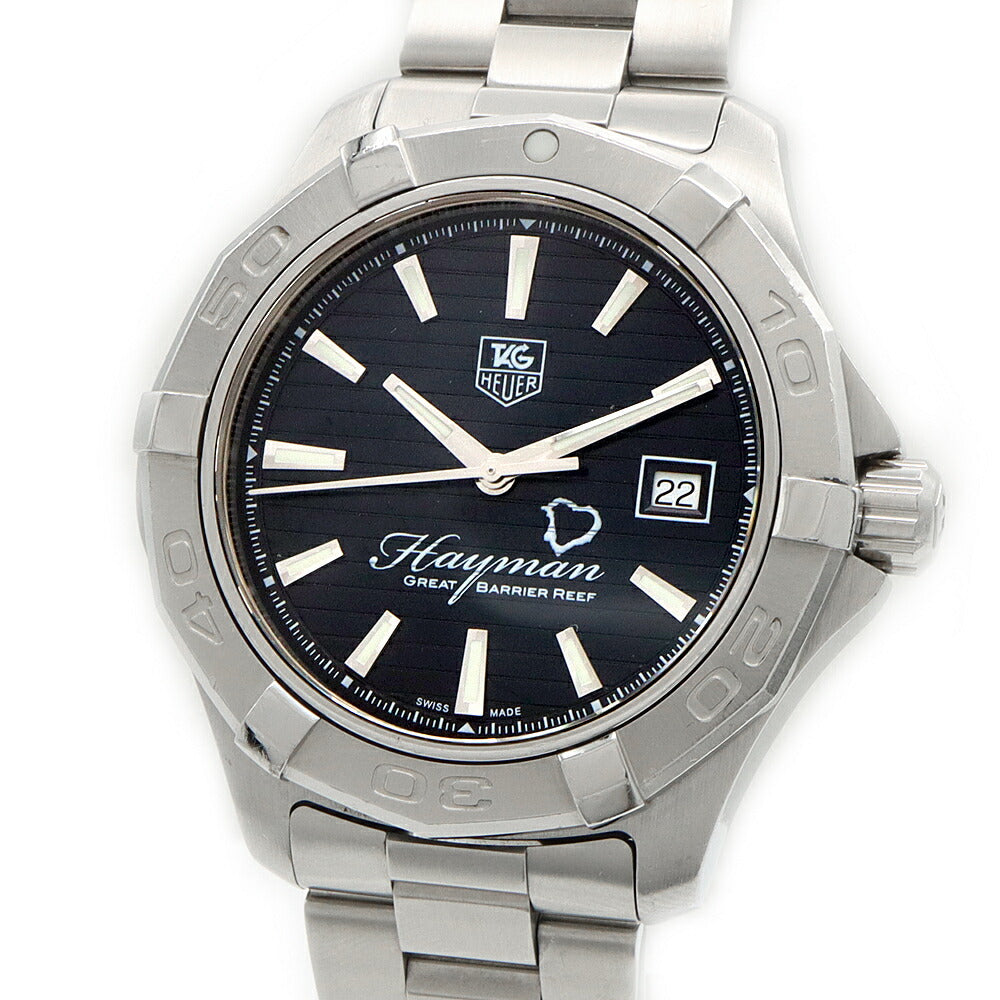 TAG Heuer タグホイヤー アクアレーサー ヘイマンアイランド グレートバリアリーフ 800本限定 WAP201Y 300m防水 デイト ネイビー SS ステンレス メンズ 自動巻き【6ヶ月保証】【腕時計】【中古】