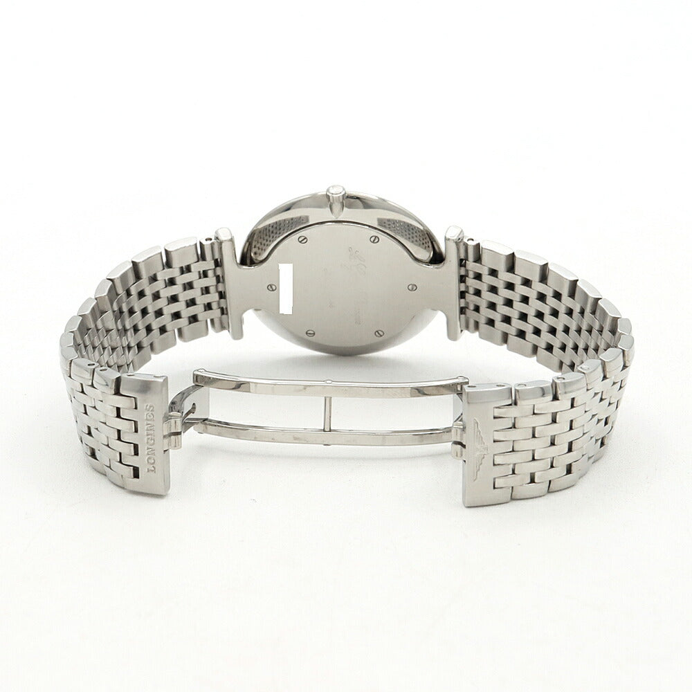 電池交換済 LONGINES ロンジン ラ グラン クラシック L4.709.4 白 ホワイト SS ステンレス メンズ クォーツ【6ヶ月保証】【腕時計】【中古】