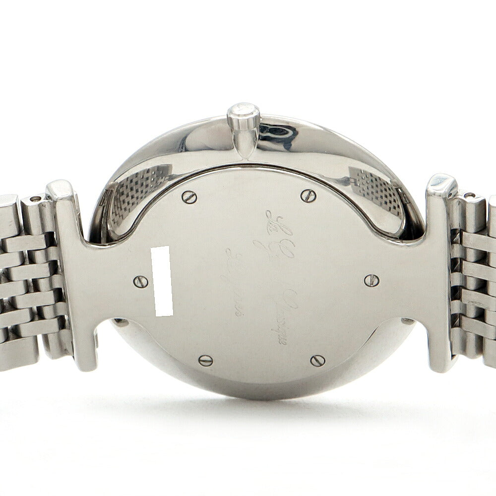 電池交換済 LONGINES ロンジン ラ グラン クラシック L4.709.4 白 ホワイト SS ステンレス メンズ クォーツ【6ヶ月保証】【腕時計】【中古】