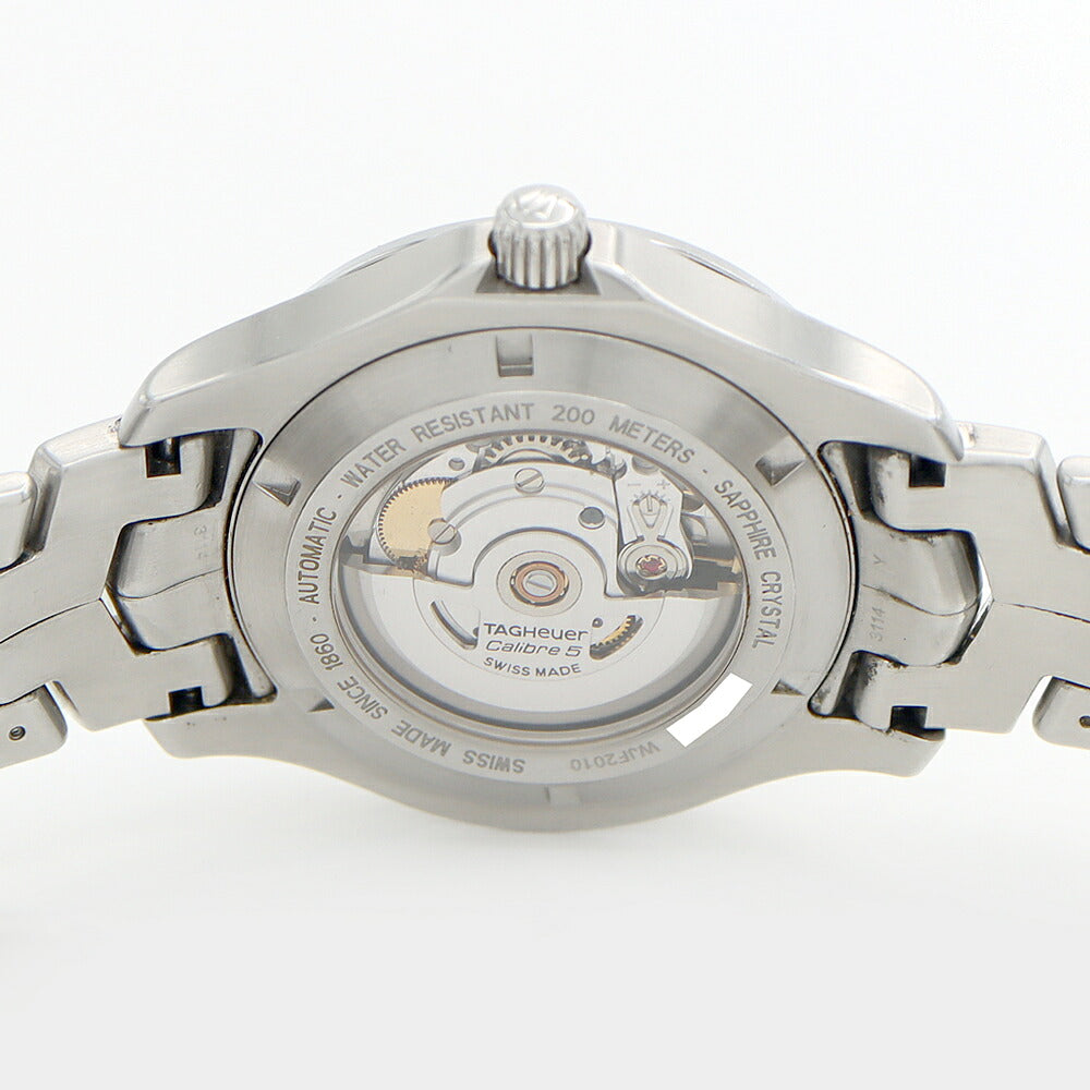 内部点検済 TAG Heuer タグホイヤー リンク キャリバー5 デイデイト WJF2010 BA059 200m防水 黒 ブラック SS ステンレス メンズ 自動巻き【6ヶ月保証】【腕時計】【中古】