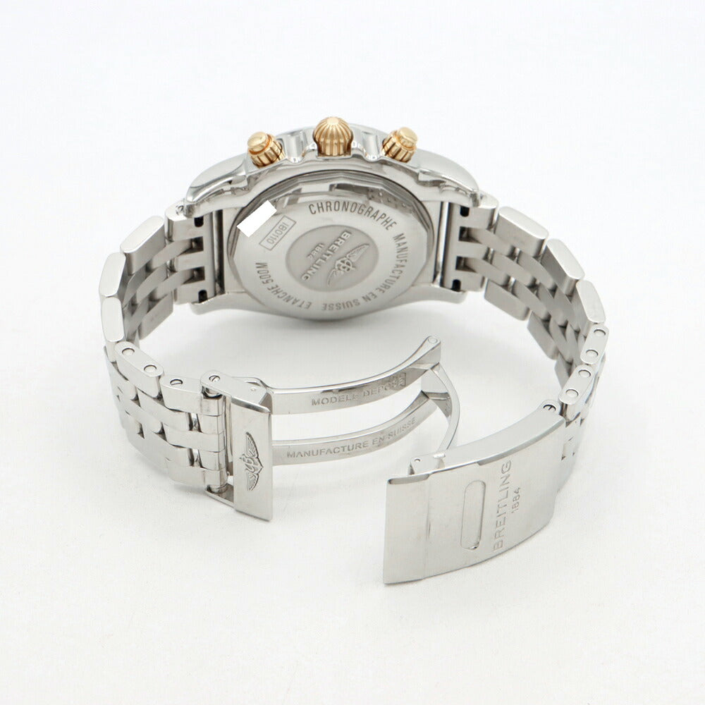 BREITLING ブライトリング クロノマット 44 ビコロ IB0110 クロノグラフ スモールセコンド 500m防水 デイト 黒 ブラック K18PG ピンクゴールド SS ステンレス コンビ メンズ 自動巻き【6ヶ月保証】【腕時計】【中古】