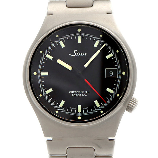 SINN ジン クロノメーター 244.TI.I デイト 200m防水 黒 ブラック Ti チタン メンズ 自動巻き【6ヶ月保証】【腕時計】【中古】