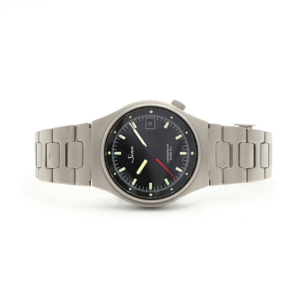 SINN ジン クロノメーター 244.TI.I デイト 200m防水 黒 ブラック Ti チタン メンズ 自動巻き【6ヶ月保証】【腕時計】【中古】