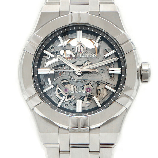 MAURICE LACROIX モーリスラクロア アイコン オートマティック AI6007-SS002-030-1 裏スケ 200m防水 スケルトン SS ステンレス メンズ 自動巻き【6ヶ月保証】【腕時計】【中古】