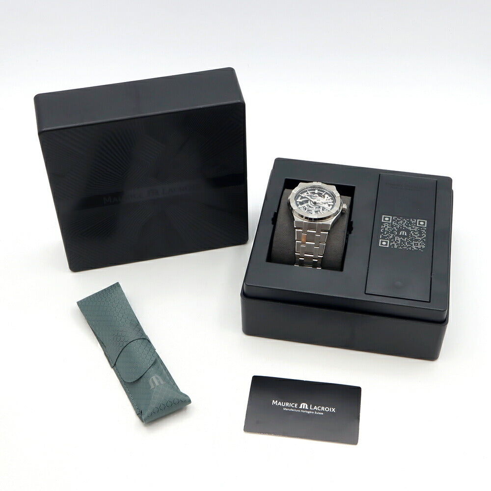 MAURICE LACROIX モーリスラクロア アイコン オートマティック AI6007-SS002-030-1 裏スケ 200m防水 スケルトン SS ステンレス メンズ 自動巻き【6ヶ月保証】【腕時計】【中古】